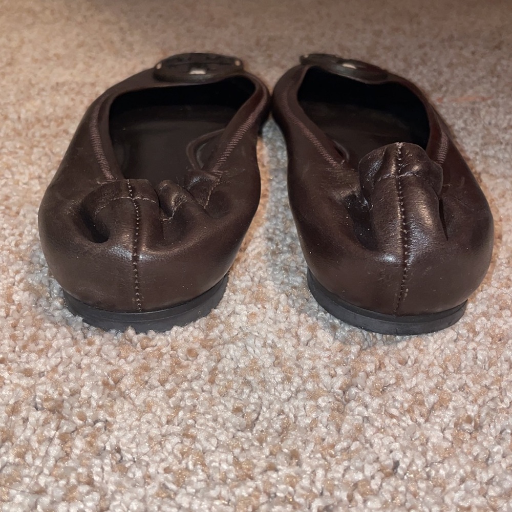 Brown leather Tory Burch flats - Picture 4 of 4